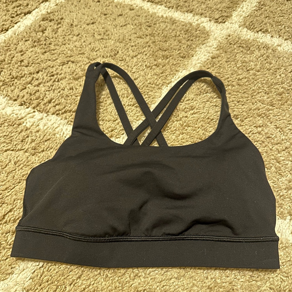 Lululemon Black Energy Sports Bra - Size 4